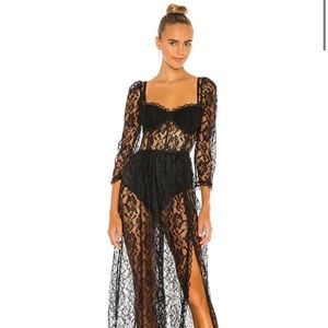 Aiden Maxi Dress in Black (For Love & Lemons)